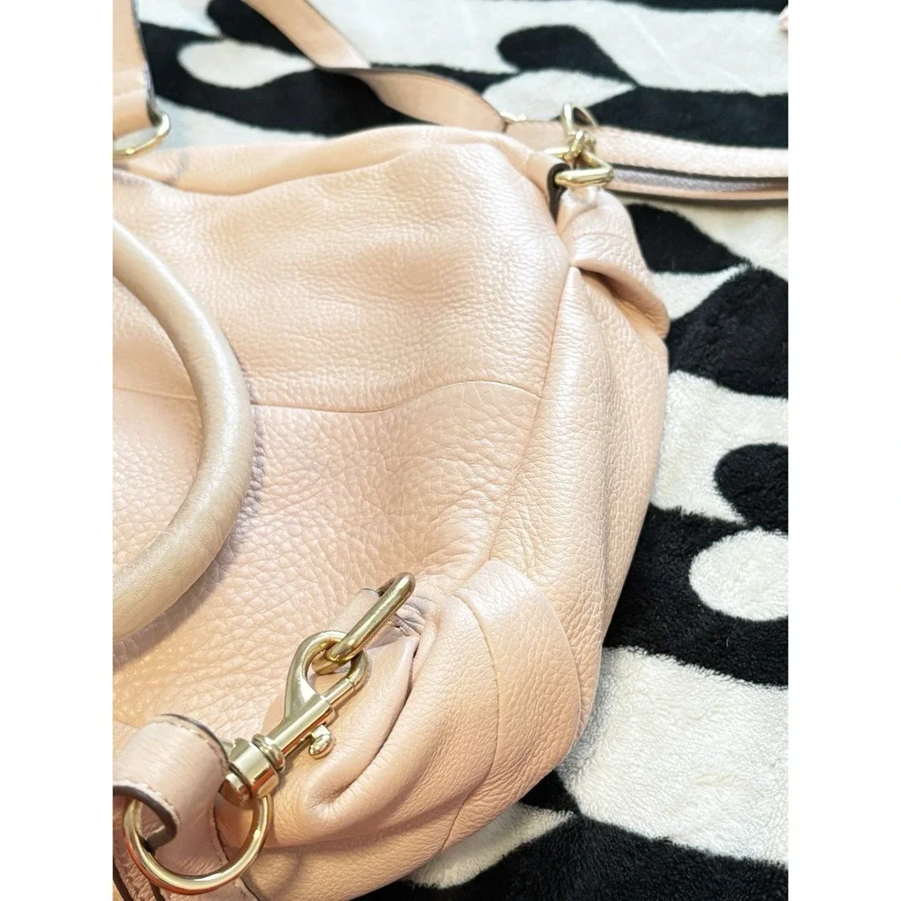 G.I.L.I Blush Pink Leather‎ Convertible Backpack